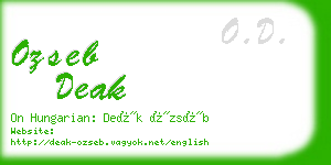 ozseb deak business card